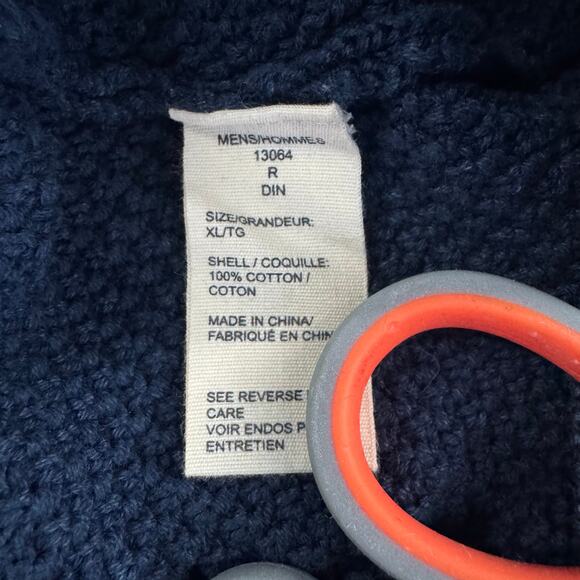 Y2K/90s Vintage Woolrich Mens Cotton Geometric Pattern Navy Sweater Size XL - Picture 7 of 7